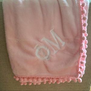 SUPER SOFT PHI MU embroidered blanket